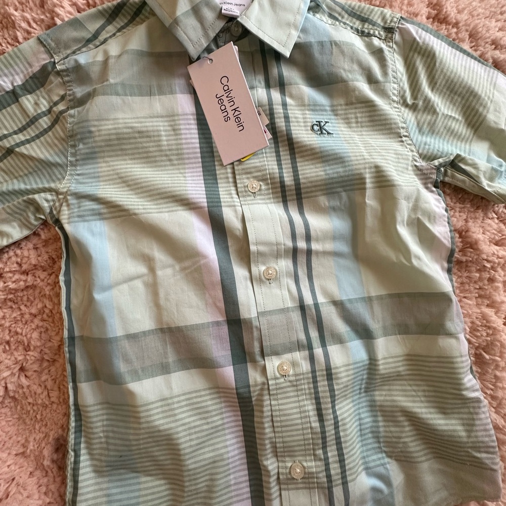 Calvin Klein Jeans Green Button Down Shirt